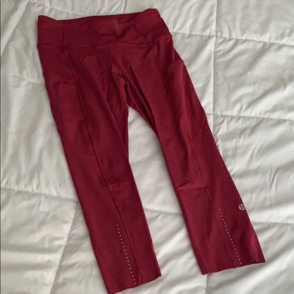 Lululemon fast and free cropped leggings